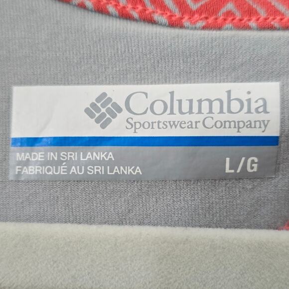 Columbia State of Mind Sleeveless Summer Dress Pink Grey Geometric Size L Large - Picture 4 of 10